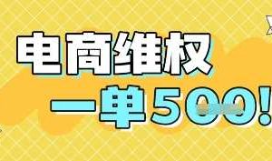 电商维权项目，会网购，一部手机即可操做，一单5张
